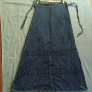Vintage Embroidered Wrap Skirt